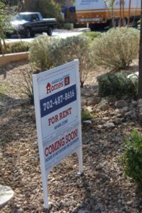 Renters down payment challenge For rent sign in Las Vegas