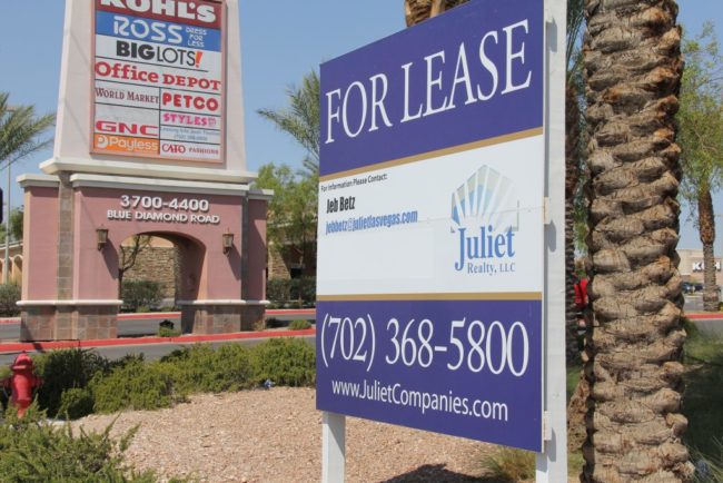 Vegas commercial leasting Sign for Las Vegas commercial leasing