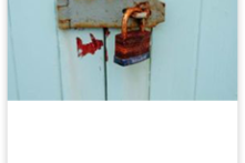 Lock on the door to protect home from burglaries