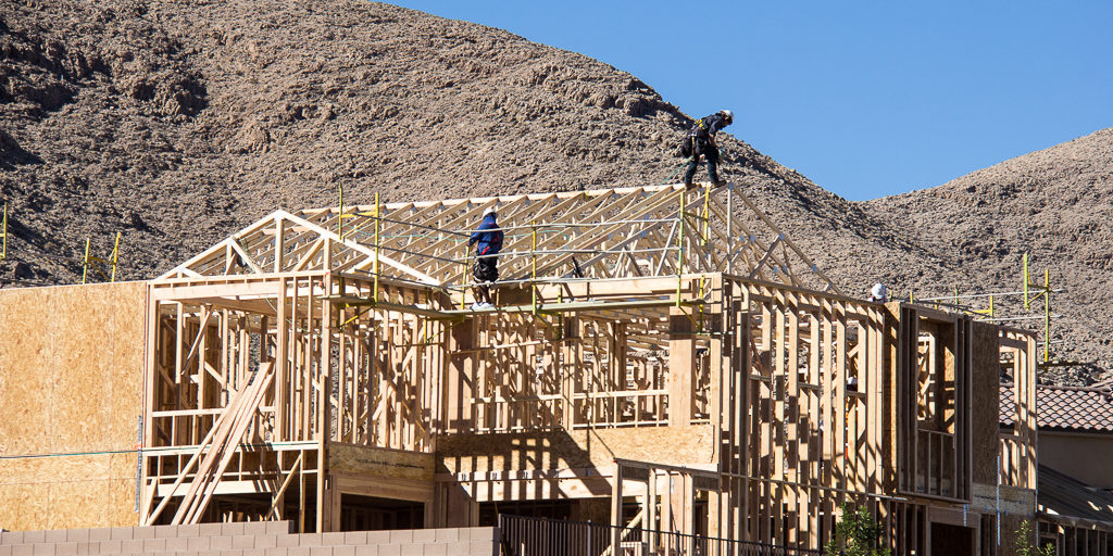 New homes will drive Las Vegas 2018 housing Construction workers t the Cove at Southern Highlands