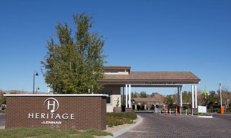 Guard gate main entrance Heritage at Cadence.