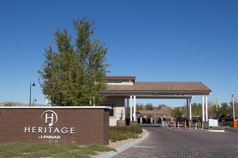 Guard gate main entrance Heritage at Cadence.