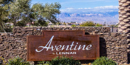 Avetine in Henderson Avetine monument sign