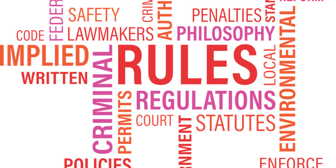 Regulations are a burden to California businesses. Las Vegas is much more accommodating to small and large business. Word cluster about regulations and rules