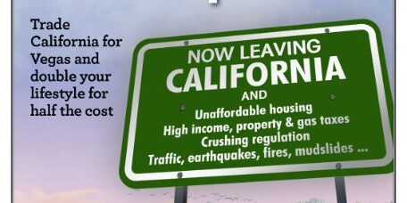 DumpCal book Leaving California sign showing state's problems