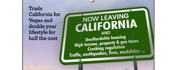 DumpCal book Leaving California sign showing state's problems